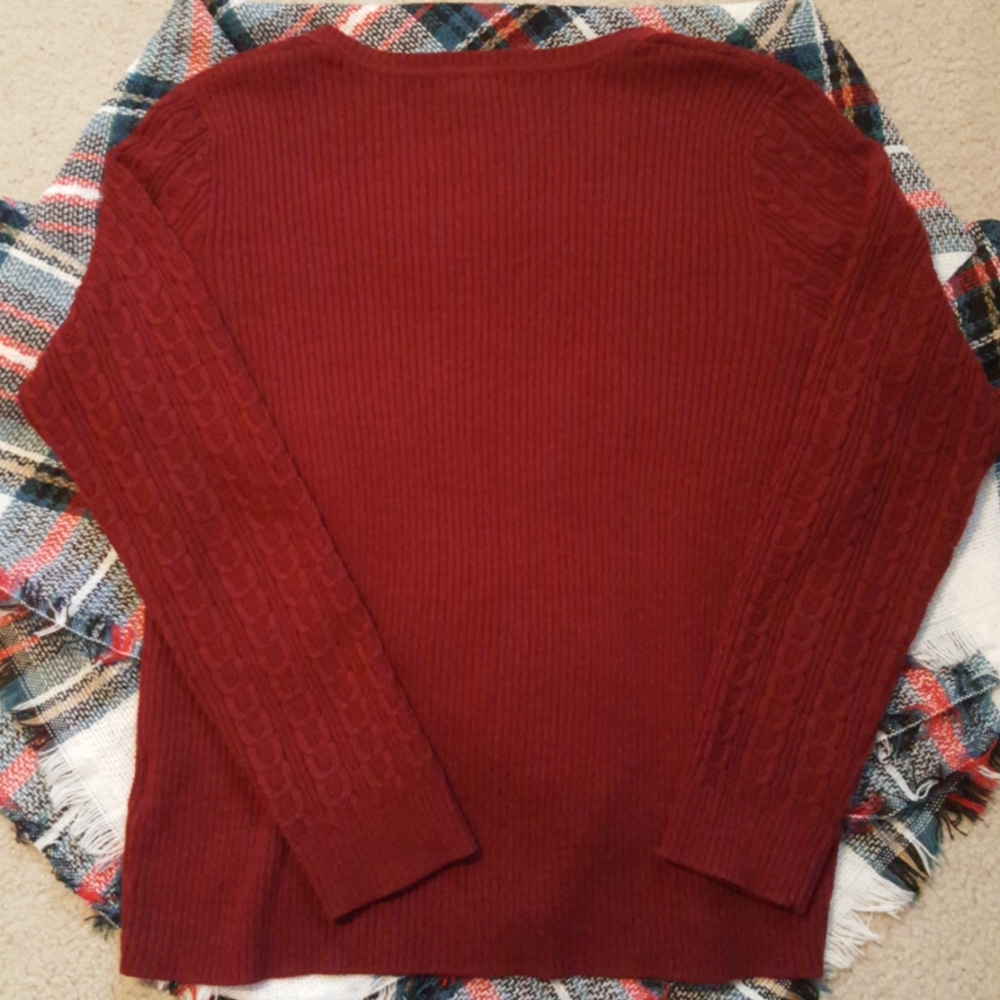 Laura Scott Red Sweater - Picture 5 of 6